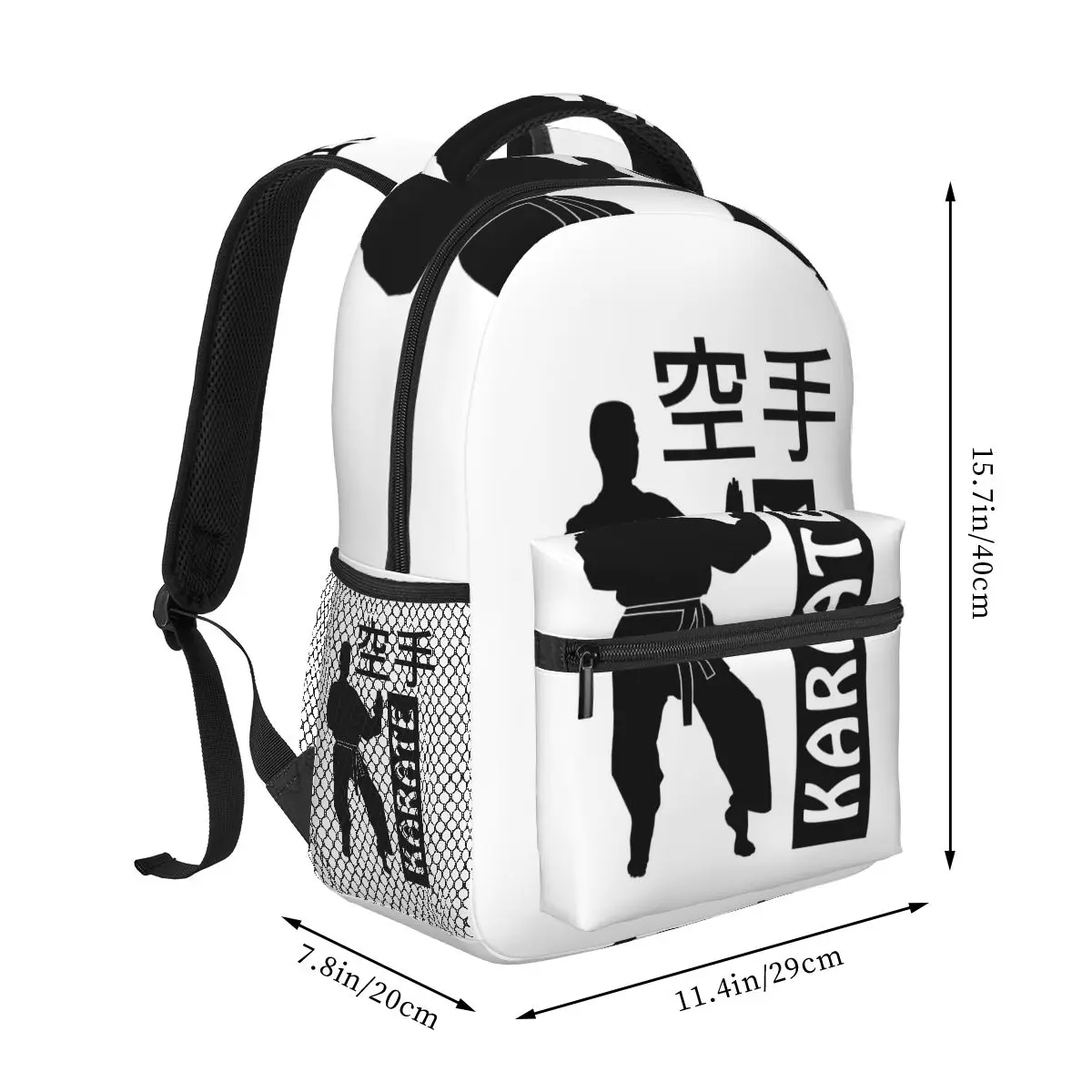 Budo Soul Karate Spirit Martial Arts Student Backpack School Bag Hiking Daypack for Boys Girls Fashion Bookbag Shoulder Bags