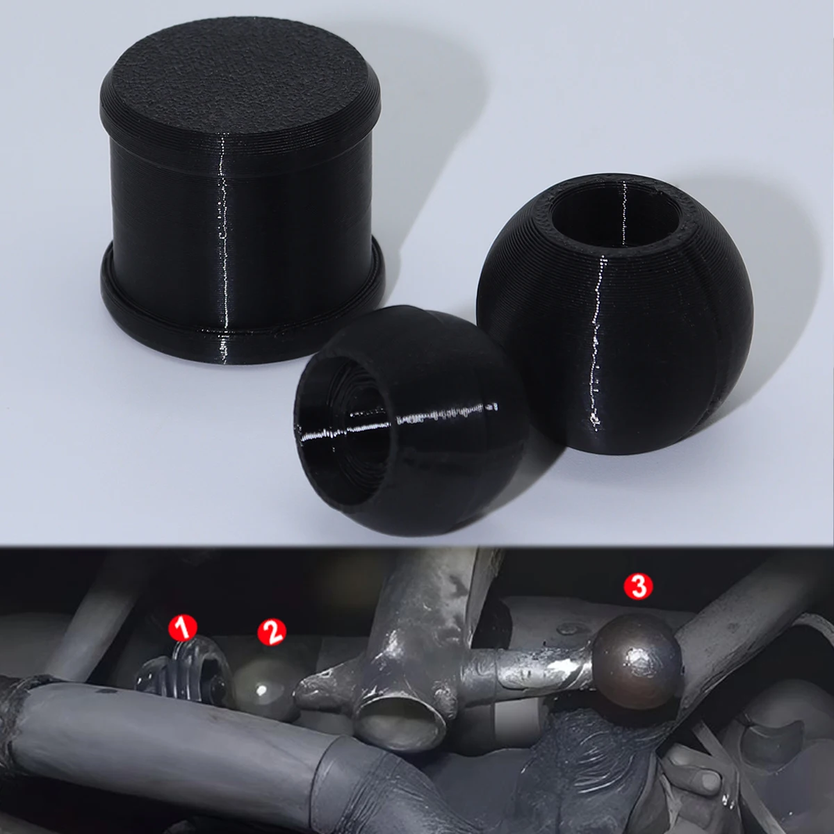 3pcs Gear Linkage Selector Bushing Kit Shift Rod For VW T4 Transporter Caravelle Automobiles Parts 701711166 7D0711131 015311544