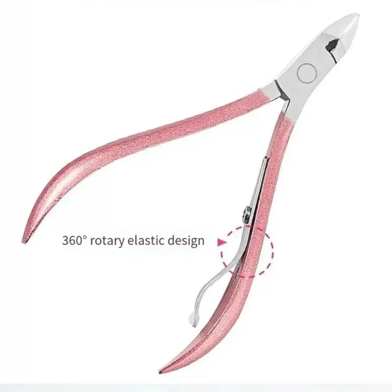 Diagonal Exfoliating Stainless Steel Nail Polish Set, Rose Gold, 18 Piece, Household Ear Spoon Scissors, For Men