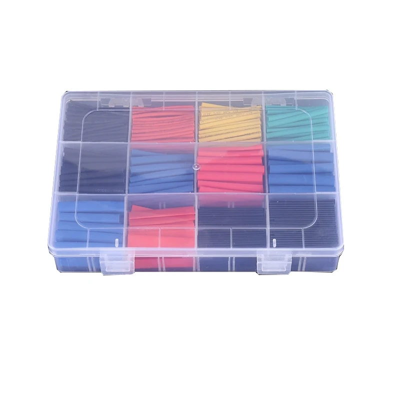 750pcs Heat-Shrink Tubing Kit Thermoresistant Electrical Wire Insulation Sleeving Shrink Wrapping Tube for Connection