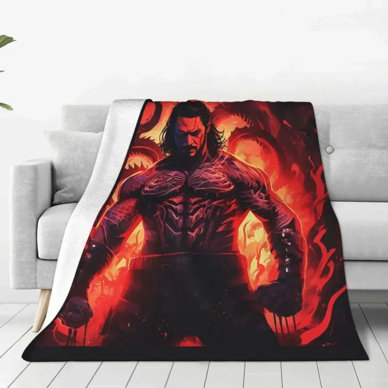 

ROMAN REIGNS Boxing Fighting Blankets Coral Fleece Plush Lightweight Throw Blankets for Outdoor Travel Bedspread