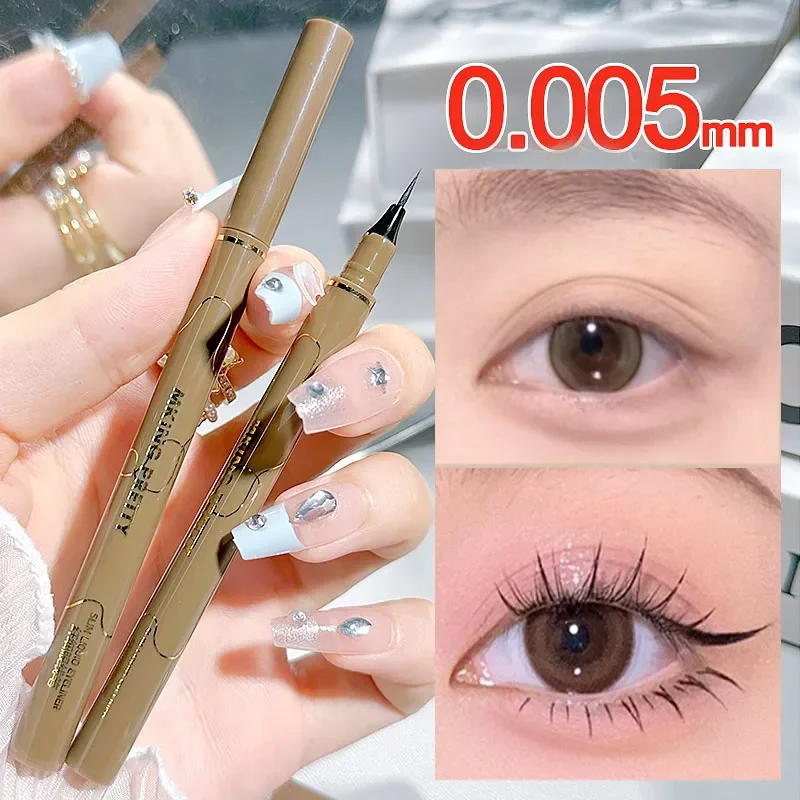 Lasting Eyeliner Liquid Pen Matte Smooth Quick Dry Waterproof Non Smudging Ultra-thin Eyeliner Lower Eyelash Pen Korean Makeup