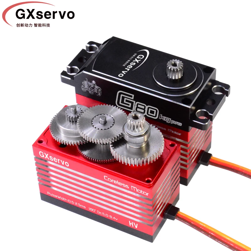 GXservo Full Metal Coreless Motor 70KG 80KG 100KG grande coppia grande Servo per 1/6 RC Car Model Industrial Manufacturing