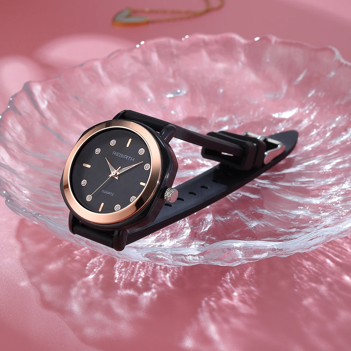 Ladies Casual Fashion Literary College Style Silicone Strap Quartz Movement Watch
