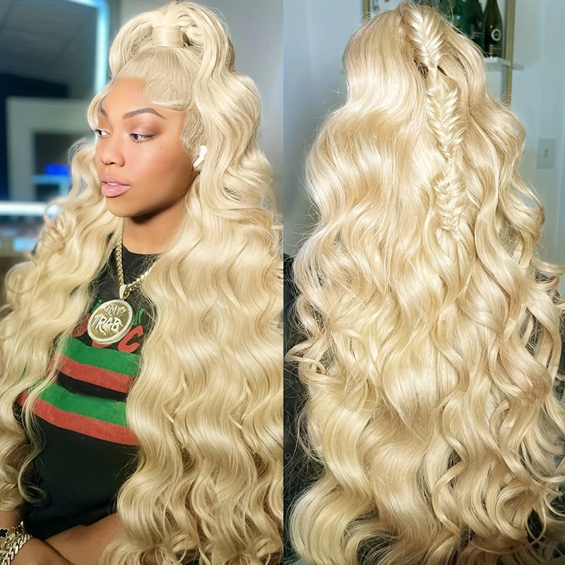 

13x6 13x4 hd lace frontal wigs human hair for women choice 613 blonde body wave lace front human hair wigs cheap on sale