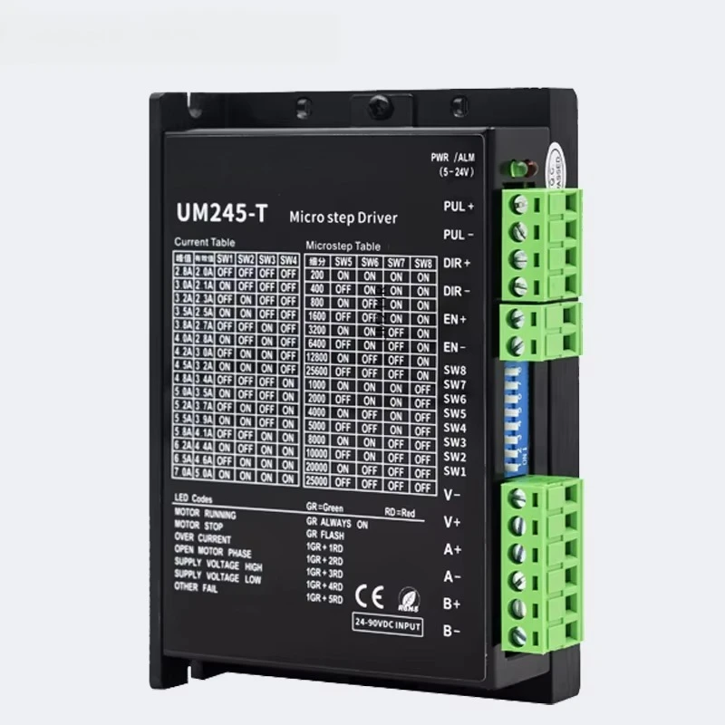 

Low Vibration 24-90vdc 2-5A numerical control pulse + direction control mode hybrid stepper driver