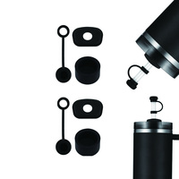 6 Piece Accessories for Stanley Cup 1.0 2.0 40oz/ 30oz Tumbler Silicone Spill Proof Stopper Set Straw Cap Leak Stopper