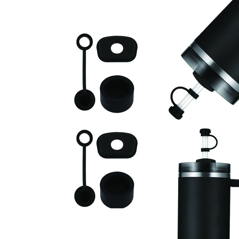 6 Piece Accessories for Stanley Cup 1.0 2.0 40oz/ 30oz Tumbler Silicone Spill Proof Stopper Set Straw Cap Leak Stopper