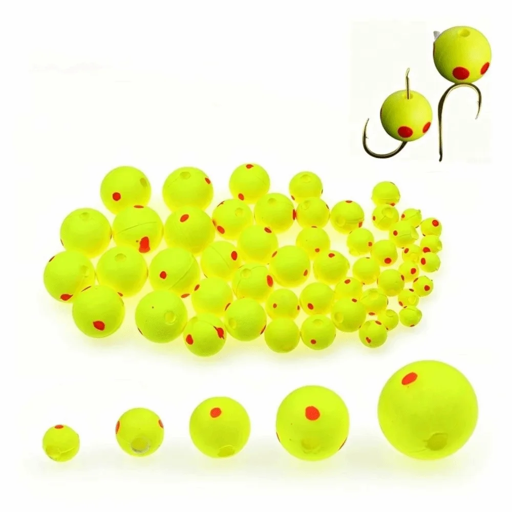 50pcs Foam Balls Fishing Floats 6-15mm High Buoyancy Fishing Strike Indicator Practical Rig Material Fish Floats Beads