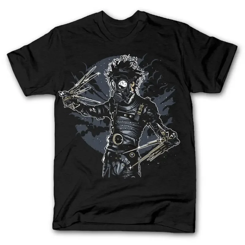 Hot Sale New Men'S T Shirt Gas Mask Scissor Hands Mashup Mens T Shirt Tees New  Custom Aldult Teen Unisex Fashion Funny New