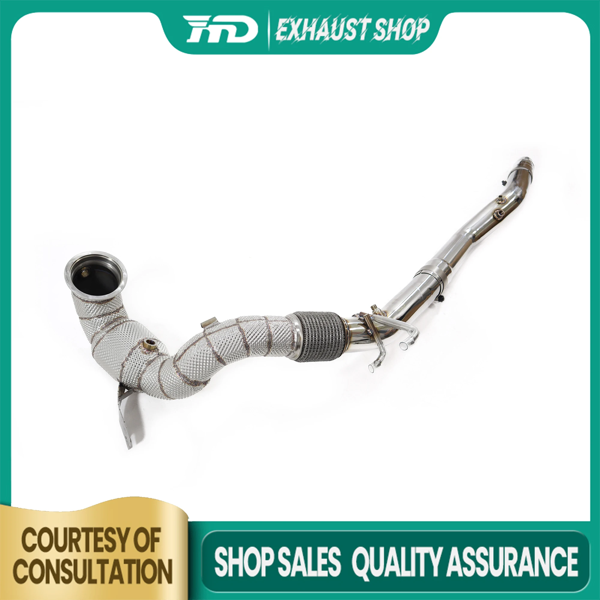 

Высококачественная водосточная труба для VW GOLF 8R 2.0T, выхлопная система из нержавеющей стали, теплозащитный экран, гоночная труба с высокой пропускной способностью HMD