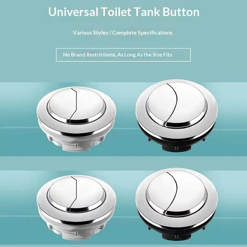 1Pc Universal Toilet Dual Flush Button, 38/48/58mm Water-saving Push Button for Toilet Tank Valve, Bathroom Accessory