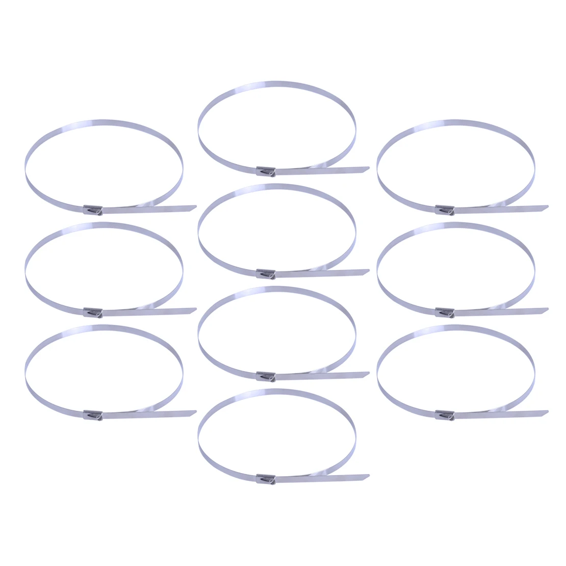 

10Pcs 35cm Car Drive Shaft Joint Axle Boot Crimp Clamp Clip Kit Universal for Auto ATV CV Silver Stainless Steel