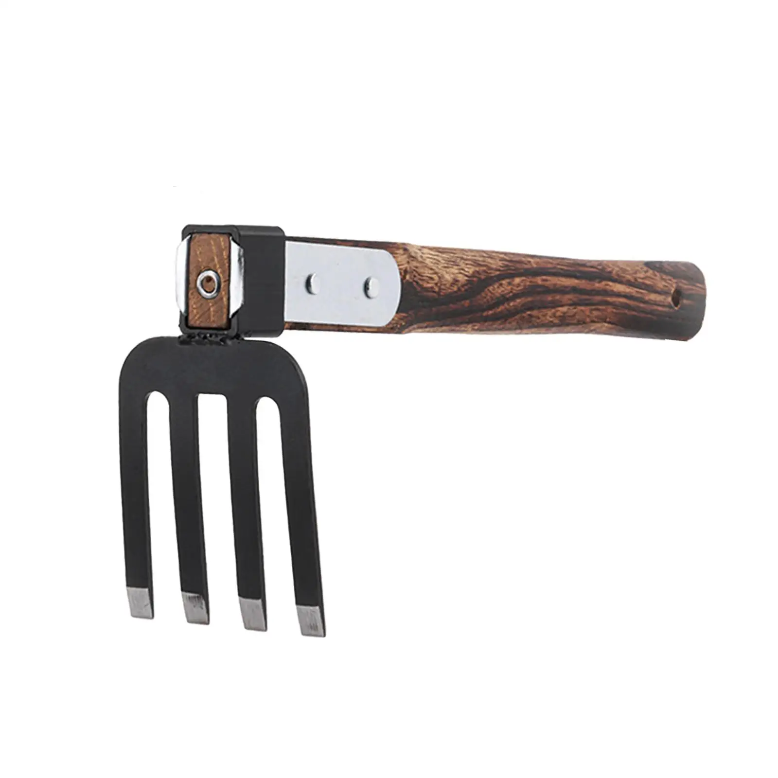 Professional Gardening Hoe Carbon Steel Mini Hand Tool Ergonomic Wood Handle for Soil Breaking Transplanting and Debris Clearing