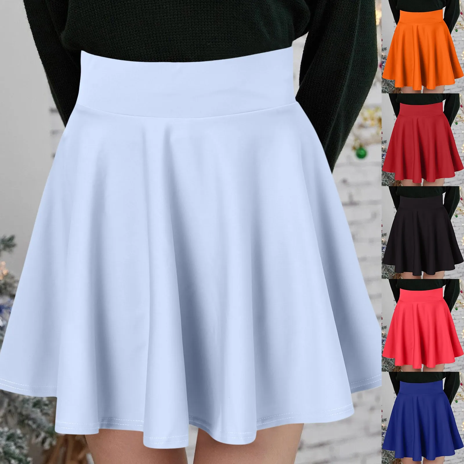 

Women High Waist Pleated Skirt Y2k Summer Casual Kawaii A-Line Plaid Black Tennis Japanese School Uniform Mini Skirts For Girls