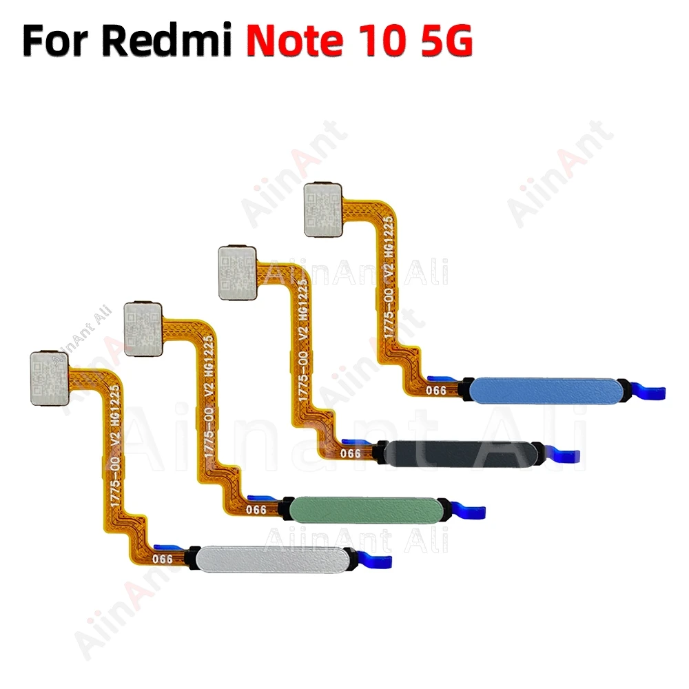 Home Side Power Button Touch ID Fingerprint Sensor Finger Scanner Flex Cable For Xiaomi Redmi Note 10 10s Pro 4G 5G Spare Parts