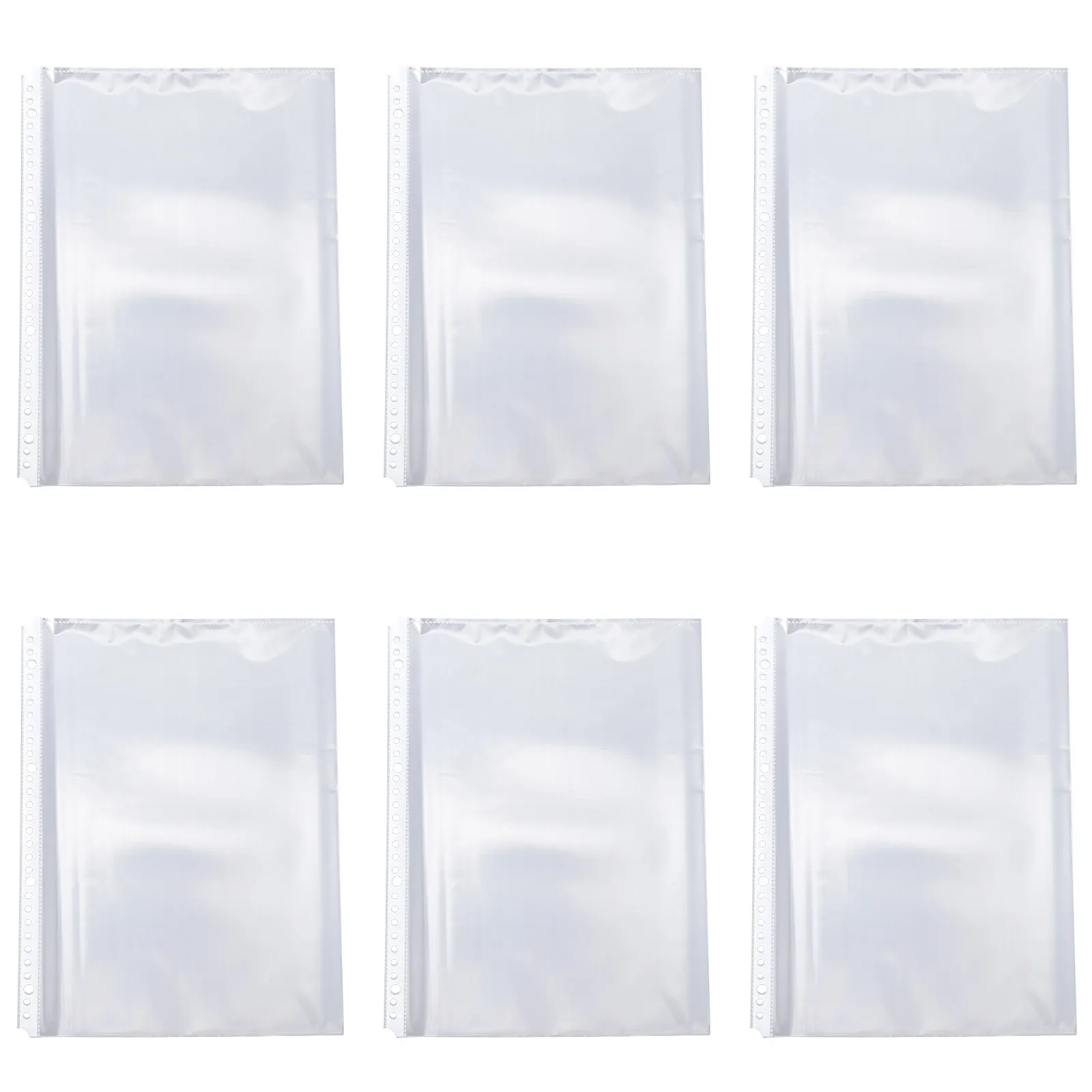 

100 шт. прозрачных пластиковых вкладышей для папок с 30 отверстиями, для документов формата А4, для хранения и организации файлов