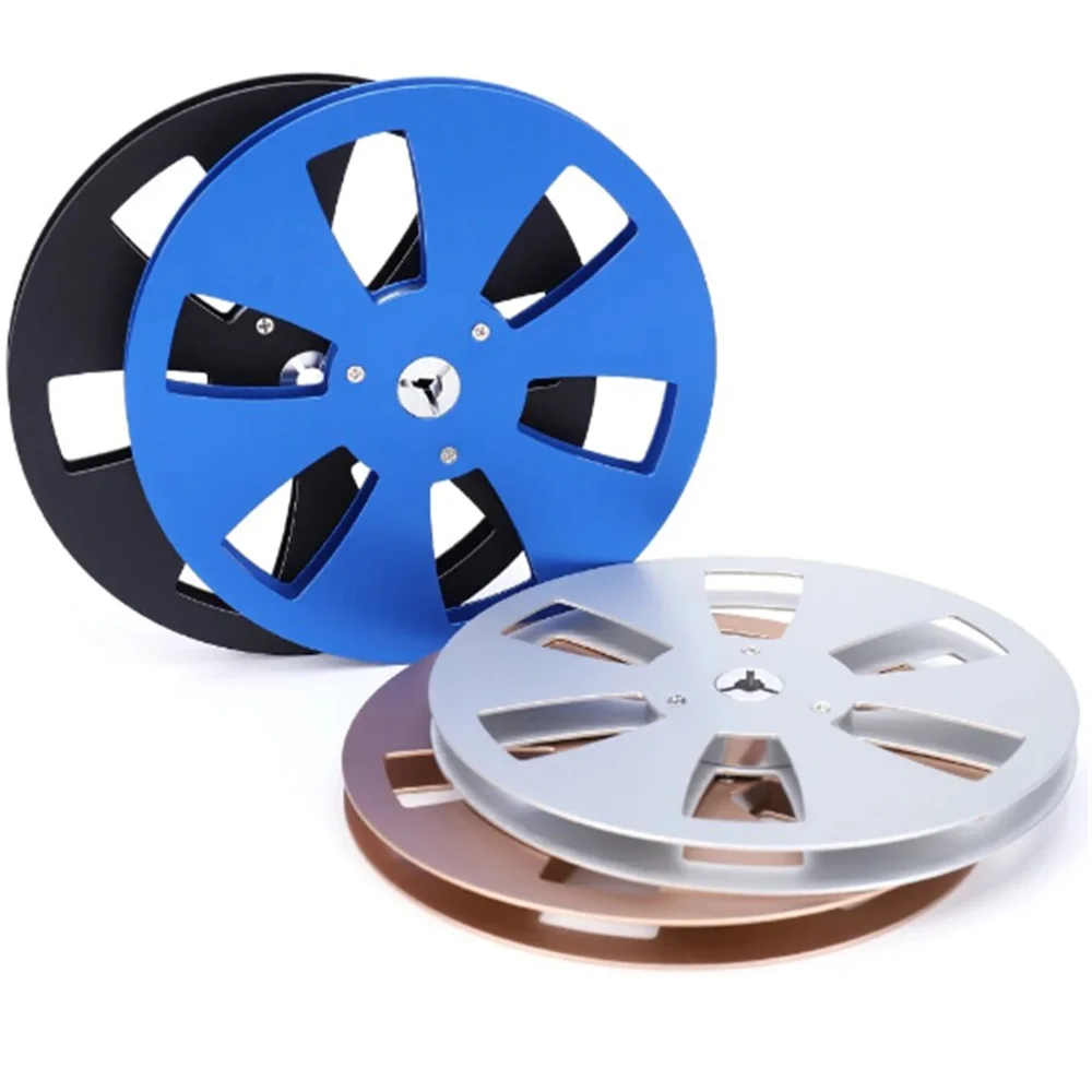 6 Hole 7 Inch Recording Tape Reel Bending/Wear-Resistance Open Roll Cassette Aluminum Alloy Reel Tape For Studer ReVox/TEAC/BASF