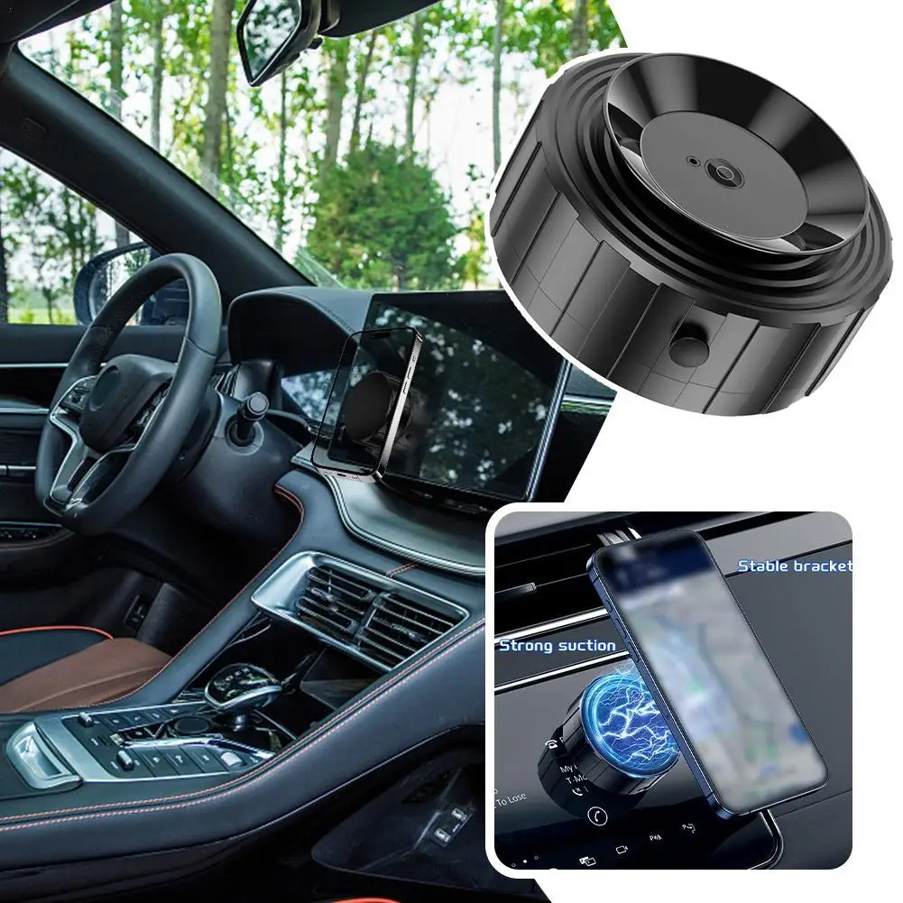 Universal Intelligent Car Mount Mobile Phone Holder Magnetic Black Technology Adsorption Bracket Vacuum Adsorption Stable