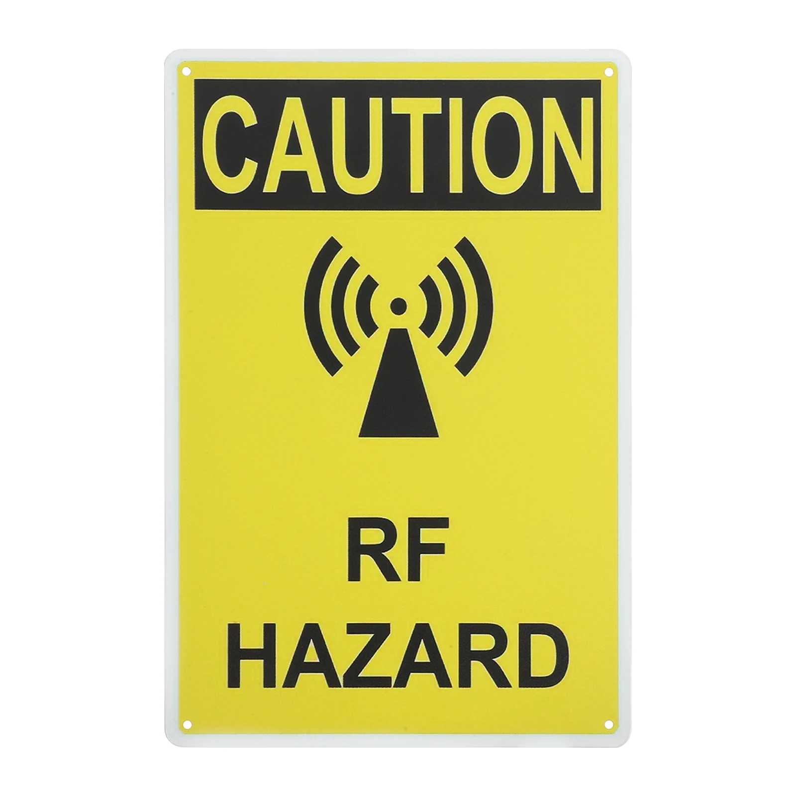 

High Visibility Radio Frequency Warning Sign Sturdy Signage For Factory Warehouse Parking Lot Wall Door