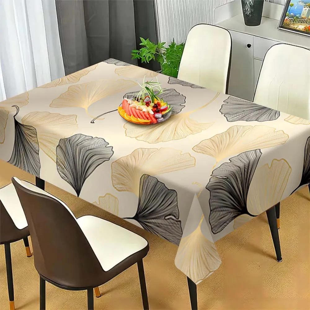 Ginkgo leaf pattern tablecloth - suitable for picnics, camping, weddings, etc.zyc