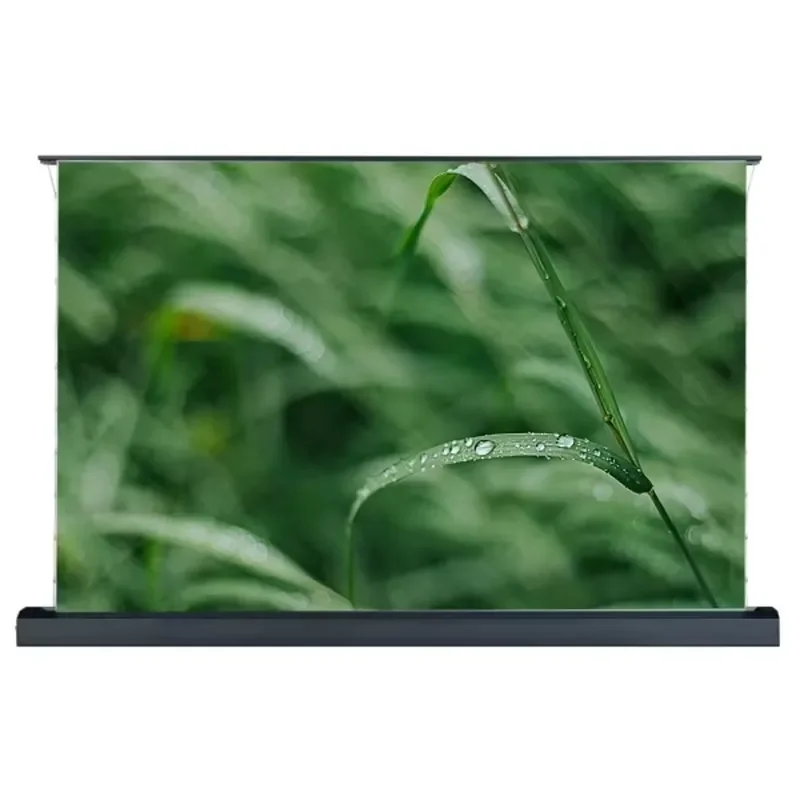 120inch Home Cinema PET 4k Full HD Anti-light Fabric Floor Rising up Motorized Projection Screen