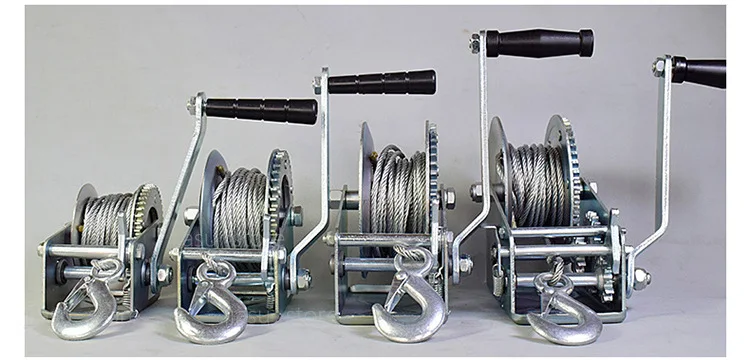 Hand Winch 600-3000 Pounds Manual Winch Wire Rope Traction Hoisting Winch Complete Specifications