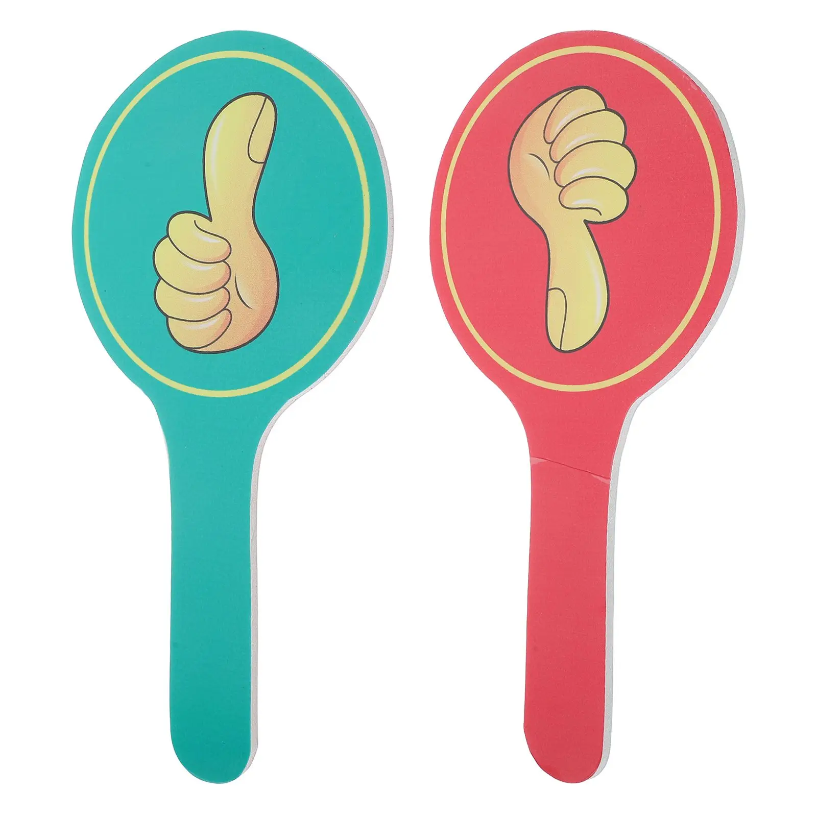 

2pcs Reusable Voting Paddles For Classroom Handheld Double Sided Teacher Voting Tools Thumbs Up/Thumbs Down Response Paddles