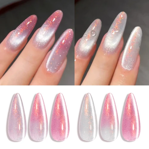 Imagen 2 del producto BORN PRETTY-uñas de Gel magnético térmico para gatos, 15ml, cambio de temperatura, Color rosa, brillo brillante, barniz UV para decoración de uñas