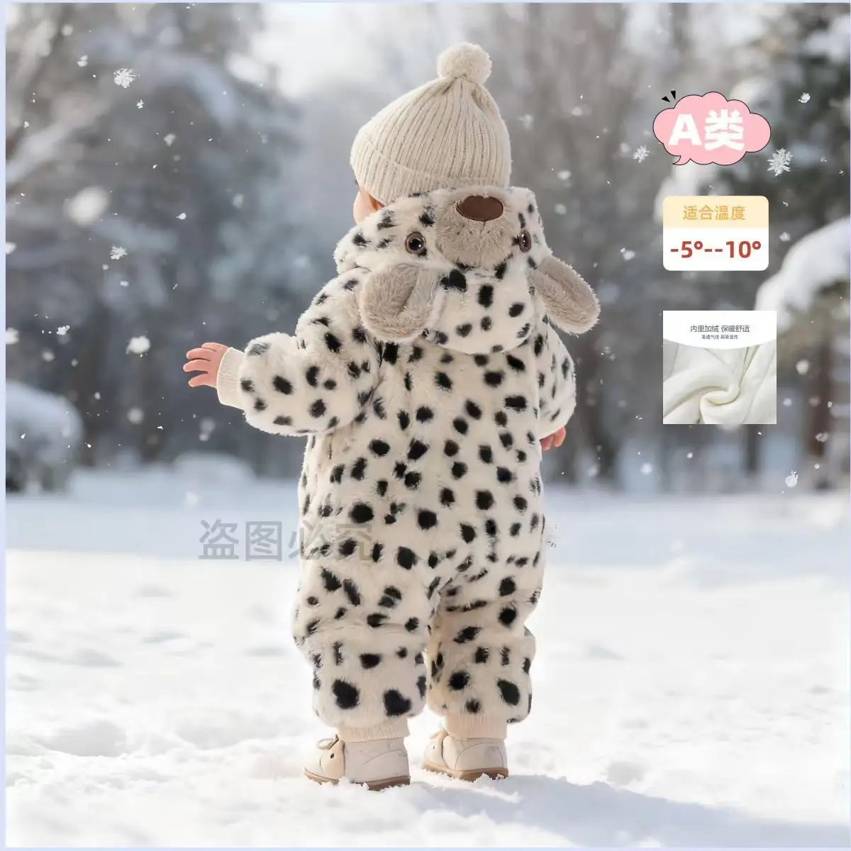 Autumn Winter Children Baby Girls Cotton Thick Cartoon Jumpsuits Single-Breasted Cute Floral Chic Baby Overalls Kids One-piece p