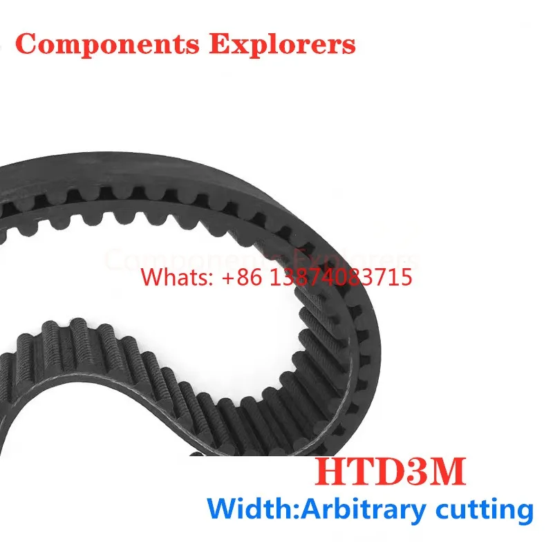 

HTD3M Timing Belts 6/ 9/15mm Width C=390 393 396 399 402 405 408 411 414 417 420mm Length 3M Closed Loop Synchronous Rubber Belt
