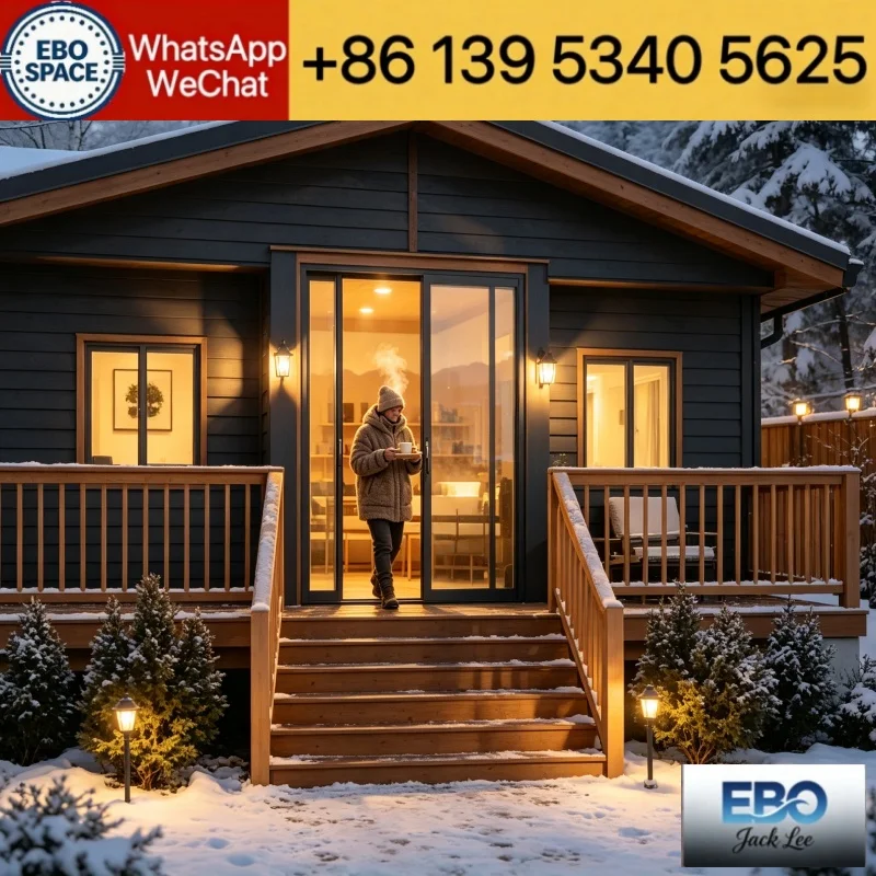 Modern Open Plan Expandable Container House Prefab Mobile Villa Integrated Kitchen And Living Room Space