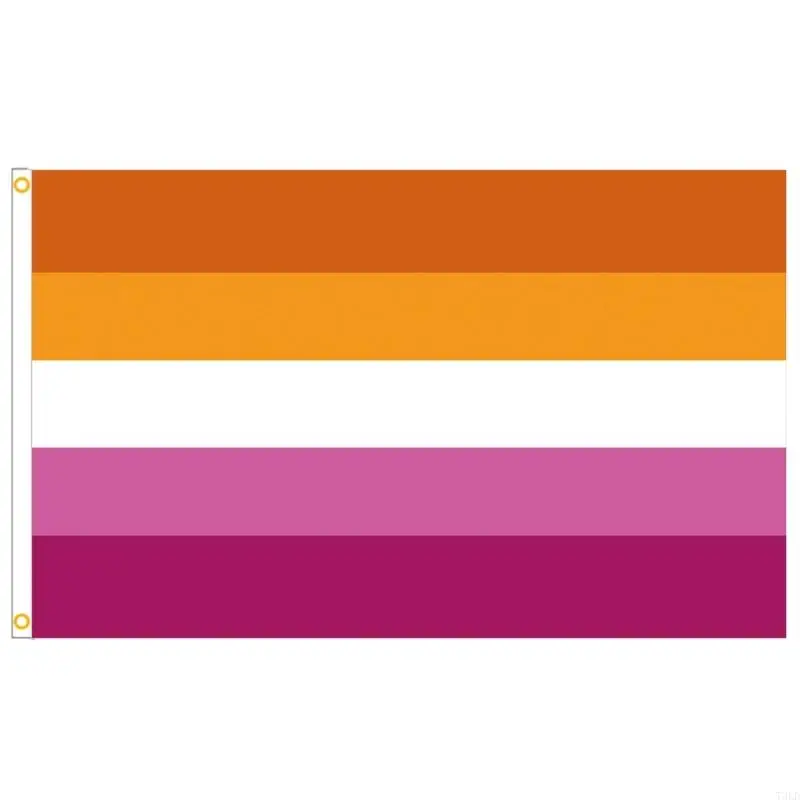 T3LD Aerlxemrbrae Rainbow 150x90cm Banners 100D Polyester Brass Grommets Gay Rainbow Progress Banners