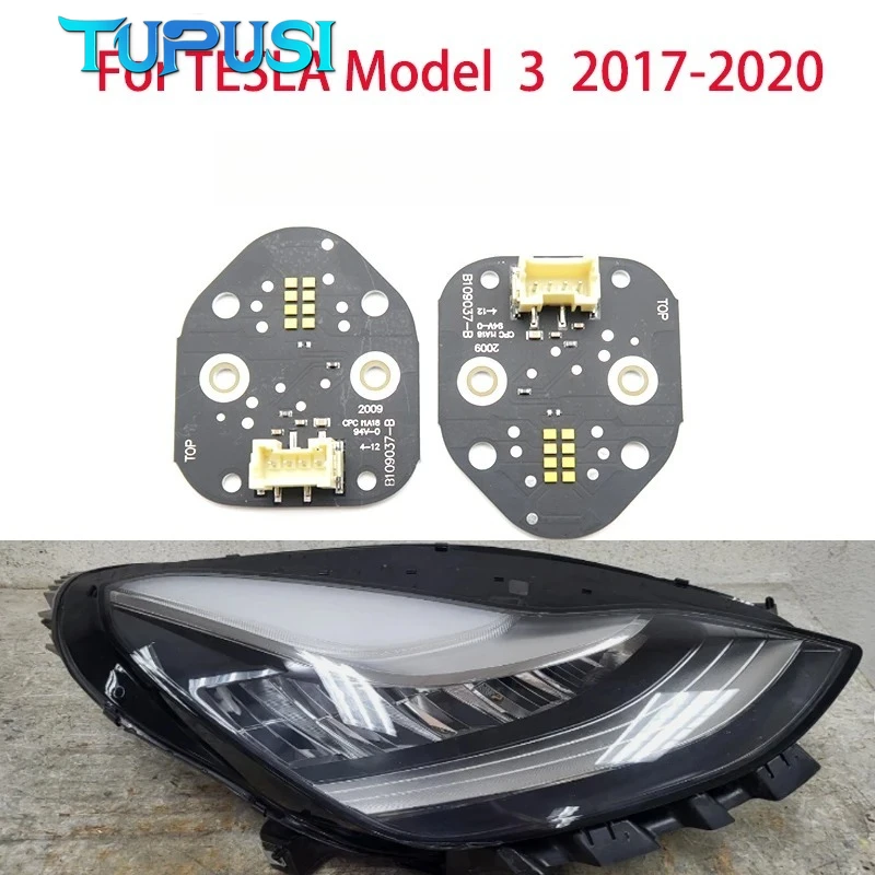 RED Yellow for TESLA Model 3 2017-2020 Car Hernia DRL Chip Angel Eyes Car Light Modification Car Headlights Ballast Chip