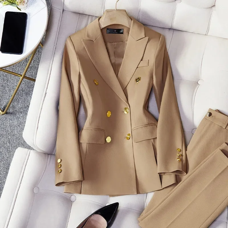 Senior Sense Khaki Suit Jacket Women 2023 Spring and Autumn New Professional Temperament Casual Suit Suit Uniform Solid Color