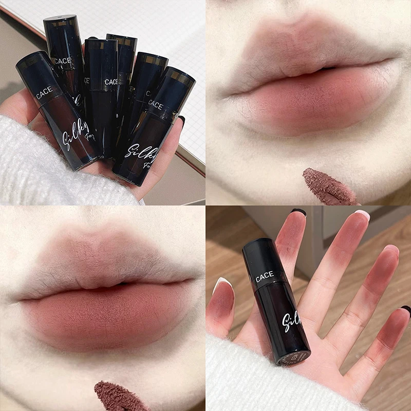 Labio mate de terciopelo, resistente al agua, brillo de labios desnudo, niebla de larga duración, esmalte de arcilla, tinte de labios rojo, maquillaje Sexy para mujer, Cosméticos Coreanos