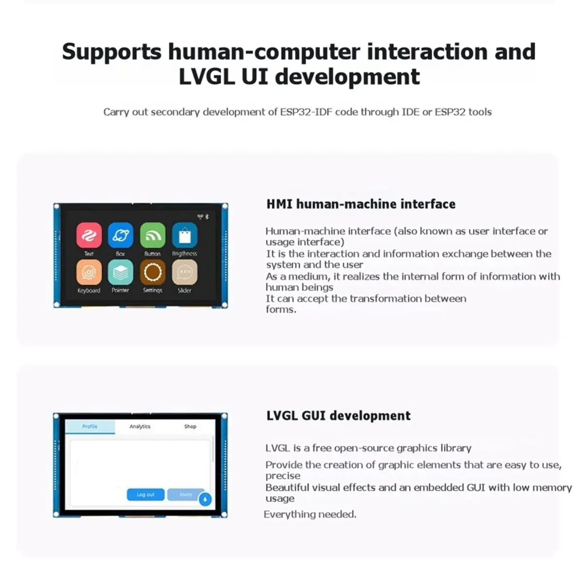 CH◆☆§ Development Board IPS Capacitive Touch Display Screen 480x480 4 Inch Display WiFi BLE5 16MB Flash 8MB PSRAM~HOT SALE