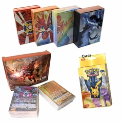 60-120 pcs/set pokemons cartões pikachu brilhando gx ex vmax v mega trainer energia negociação coleção jogo batalha cartões de brinquedo presentes