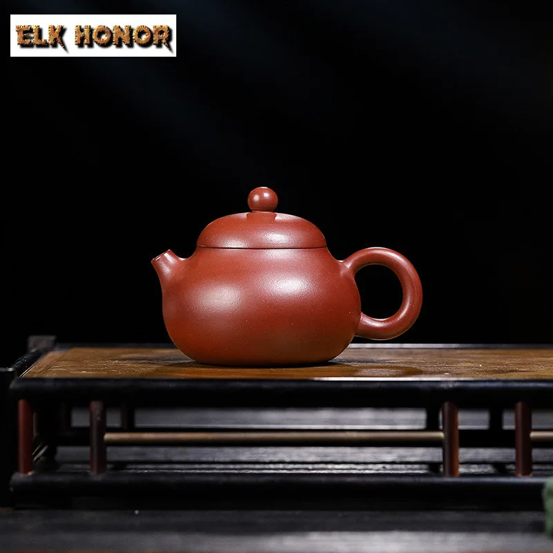 

120ml Creative Yixing Purple Clay Teapots Handmade Pot Raw Ore Red Dragon Mud Kettle With Filter Zisha Tea Set Tea Services Gift