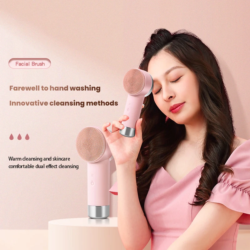 

Customizable Wholesale Portable Waterproof Silicone Facial Cleanser Charging Skin Care Facial Cleanser