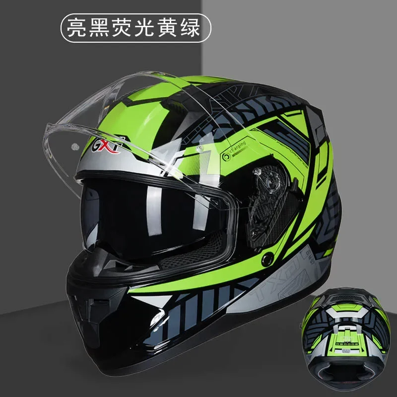 GXT Motorcycle Full Coverage Motorcycle Full Helmet Men and Women Personalized Cool Dual Lens Motorcycle Helmet Cascos Para Moto