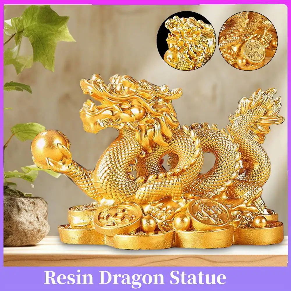 Feng Shui Dragon Statue Attract Wealth Chinese Dragon Figurines Good Luck Dragon Figurine Ornament Desktop Decoration