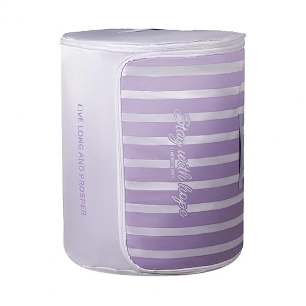 

Cylindrical Roll-Up Quilt Storage Bag,Space Saving Self Compression Organizer Large Capacity Bedding Duvet Blanket Clothes