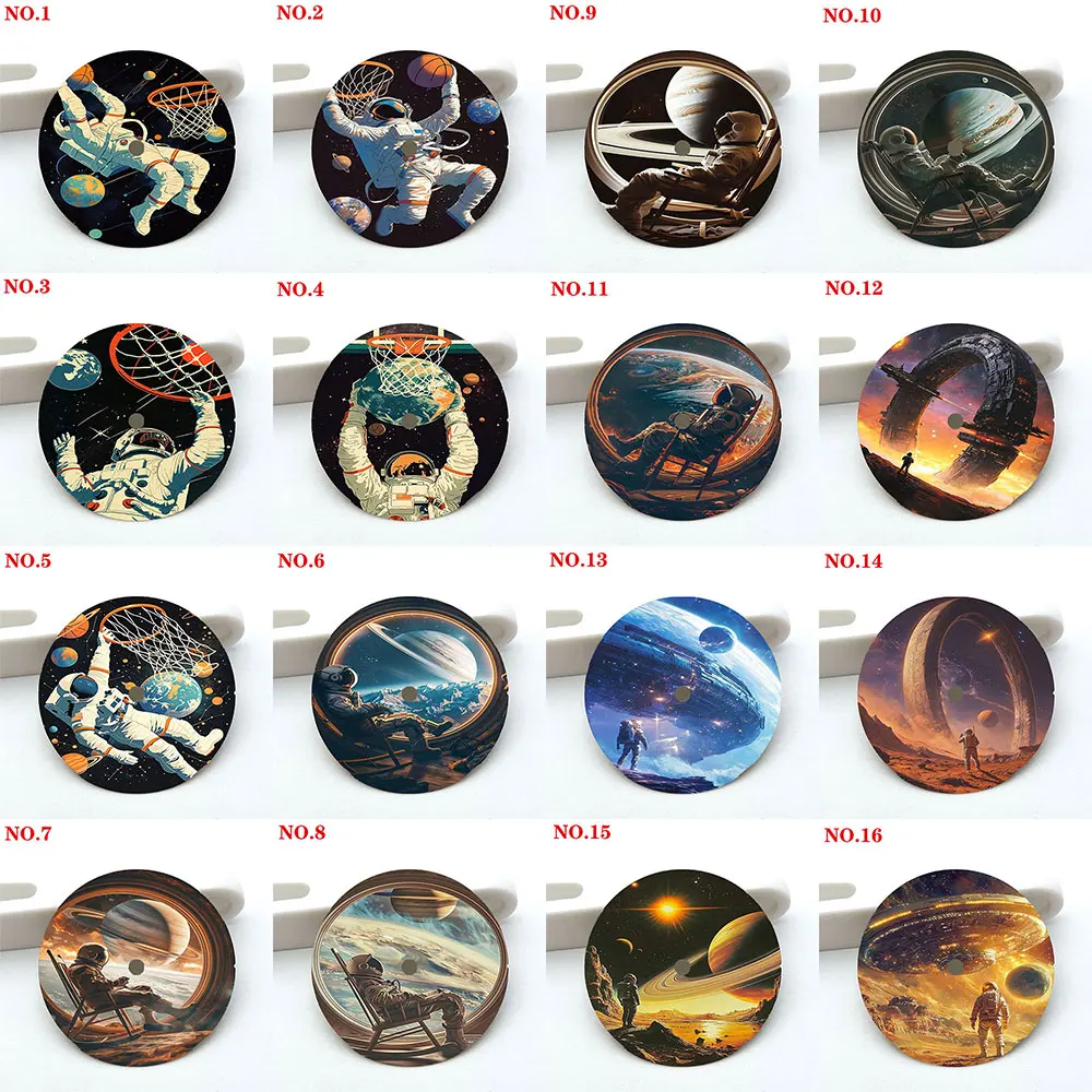 28.5mm watch dial NH35 dial astronaut custom dial color printing watch components compatible with NH35/36 movement