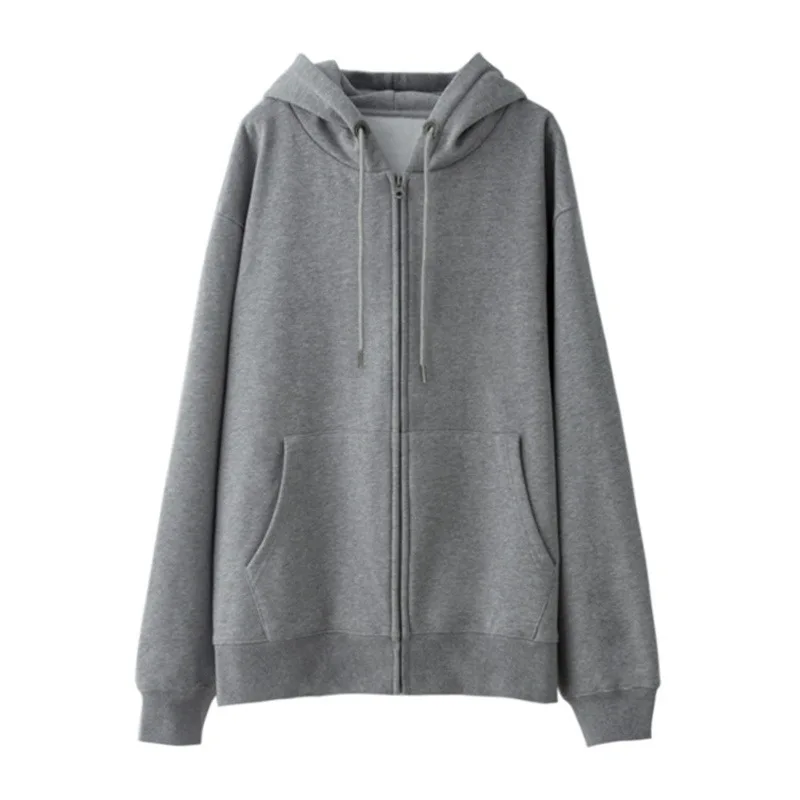 

Women Sweatshirt Coat Casual Tops Pocket 2024 Autumnr New Simple Solid Color Loose cardigan Korean version Popularity Streetwear