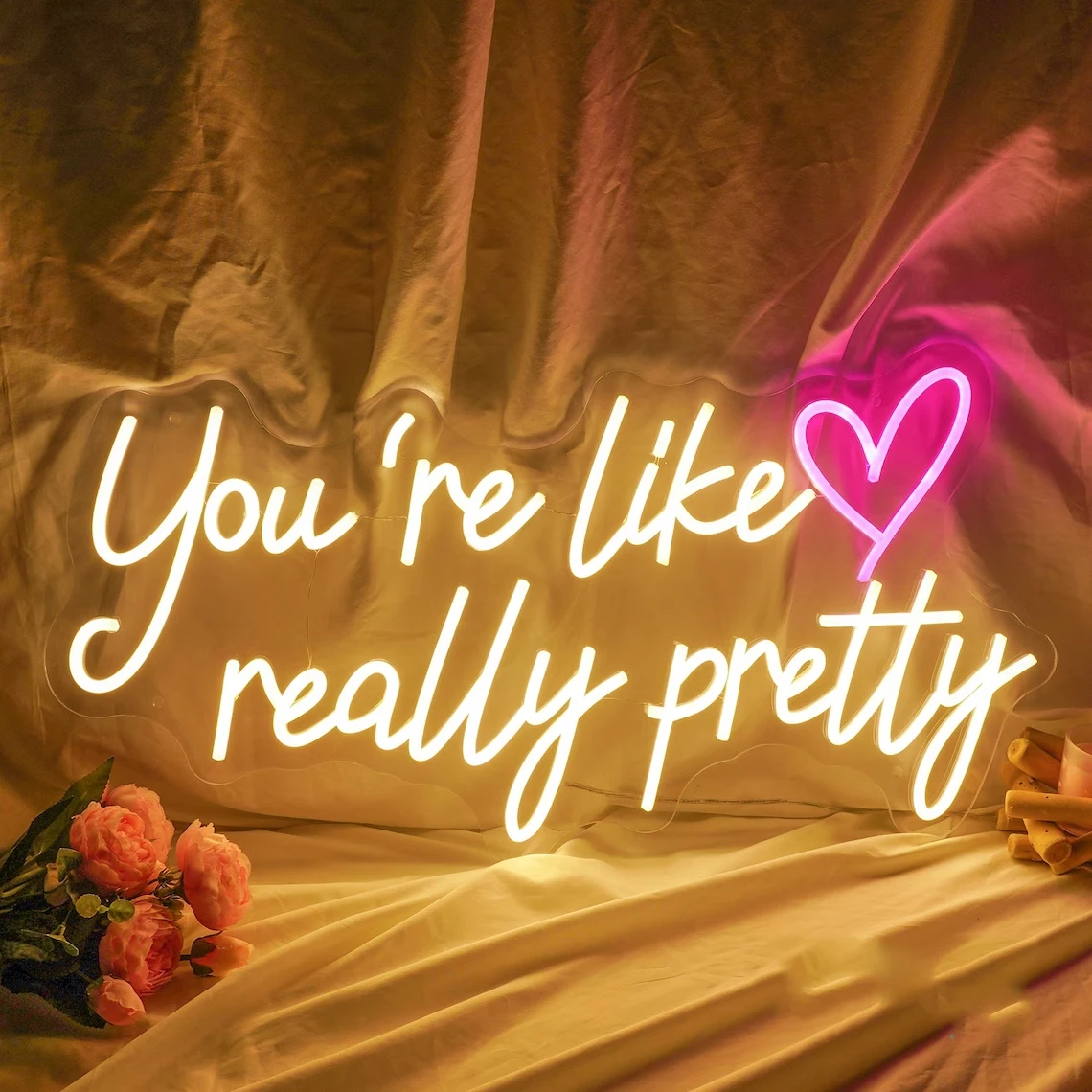 You're Like Really Pretty Neon Sign Wedding Neon Sign Bedroom Home Decor Party Romantic Led Sign