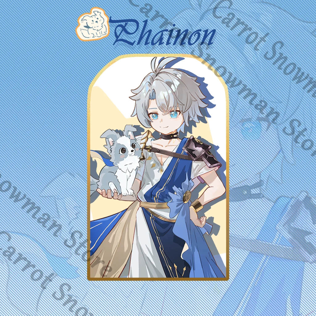 Anime Honkai: Star Rail Phainon Badge Tinplate Emblem Stamp Photo Paper Card Acrylic Standing Sign Cartoon Cospaly Gift