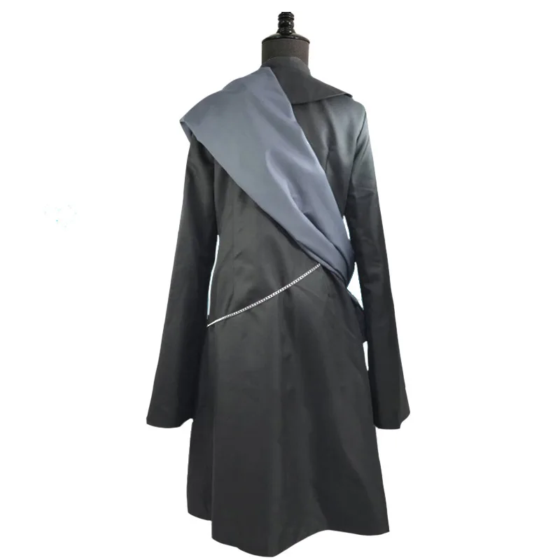 Anime Black Butler Kuroshitsuji Undertaker Cosplay Costume with Hat Halloween Carnival Roleplay Suit Black Robe Cloak Scarf Set view 5