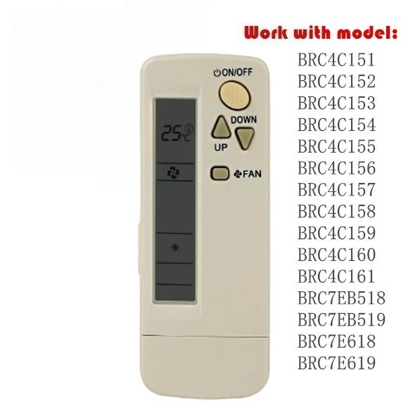 مناسب لجهاز التحكم عن بعد لمكيفات دايكن (متوافق مع وحدات التكييف من النوع المنفصل) BRC4C151 BRC4C152 BRC4C153 BRC4C154