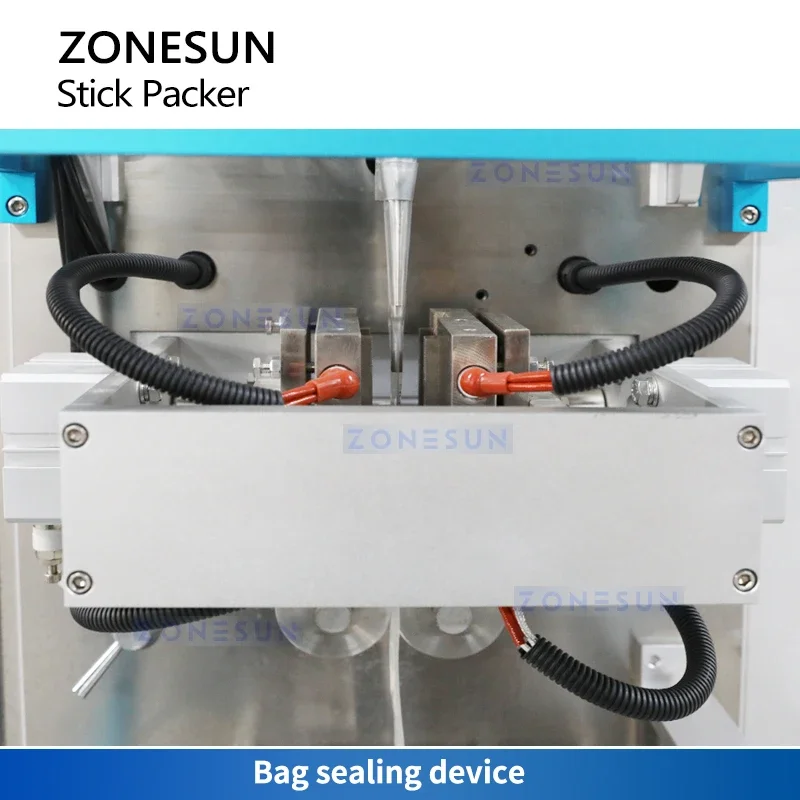 ZONESUN ZS-FS240LS Paste Mixing Heating Filling Sealing Machine Sachet Packaging with Date Coder Cream Ketchup Production Y